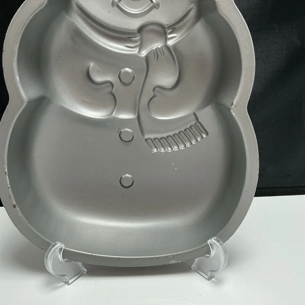 Vintage Aluminum Snowman Cupcake Pan & Cake‎ Pan Lot 2